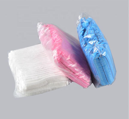 Chapeau de douche de PE Nonwoven Disposable Head de cuisinier de tête de cheveux d'hôtel