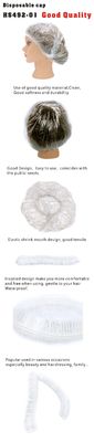 Doucement non de textile tissé de PE de douche de chapeau feuille de retour opaque
