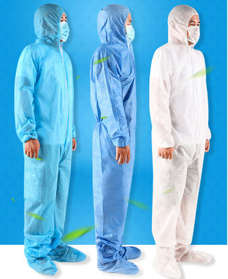 De niveau 3 bande bleue non tissée protectrice transparente imperméable du PE pp de film pour la combinaison de protection