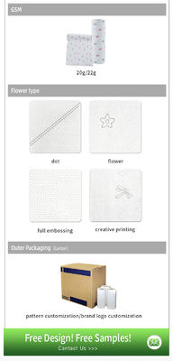 Papier de serviette de tissu de GV 13.5g de poche tissu facial de 3 plis