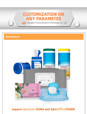 Chiffons humides du bébé 60gsm organique biodégradable nettoyant doucement