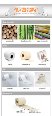 Papier hygiénique de petit pain enorme de papier de serviette de tissu de la salle de bains 13.5g 100mm