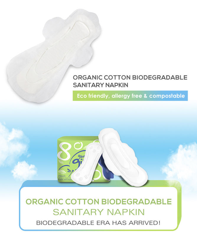 Madame féminine Napkin Sanitary Towel de période d'hygiène 150mm de protection menstruelle organique de coton de 100